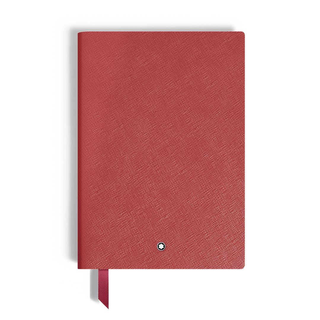 Montblanc Notebook Medium, Brick Red Leather, Red, Lined Pages