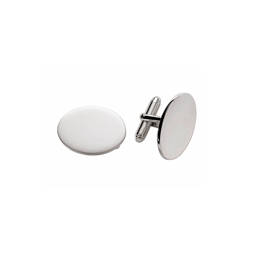 Sterling Silver Oval Cufflinks