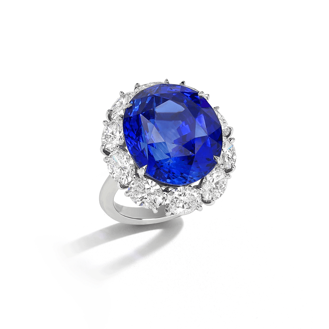 Hamilton Private Reserve Collection Platinum Sapphire 32.05 Total Weight Ring