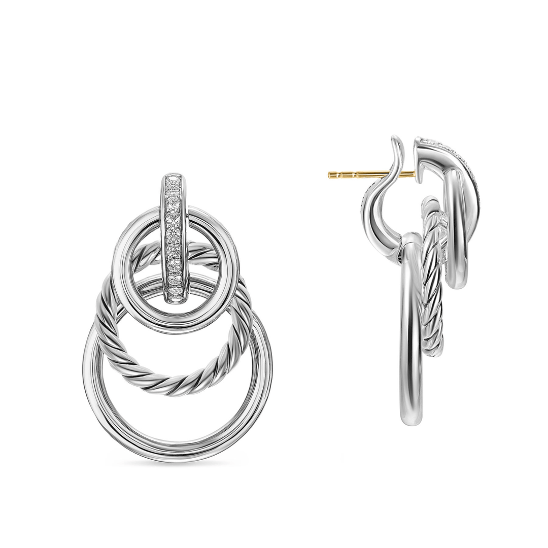 David Yurman DY Mercer® Triple Ring Drop Earrings