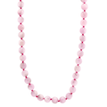 Hot-Pink Silk Kunzite Bead Necklace