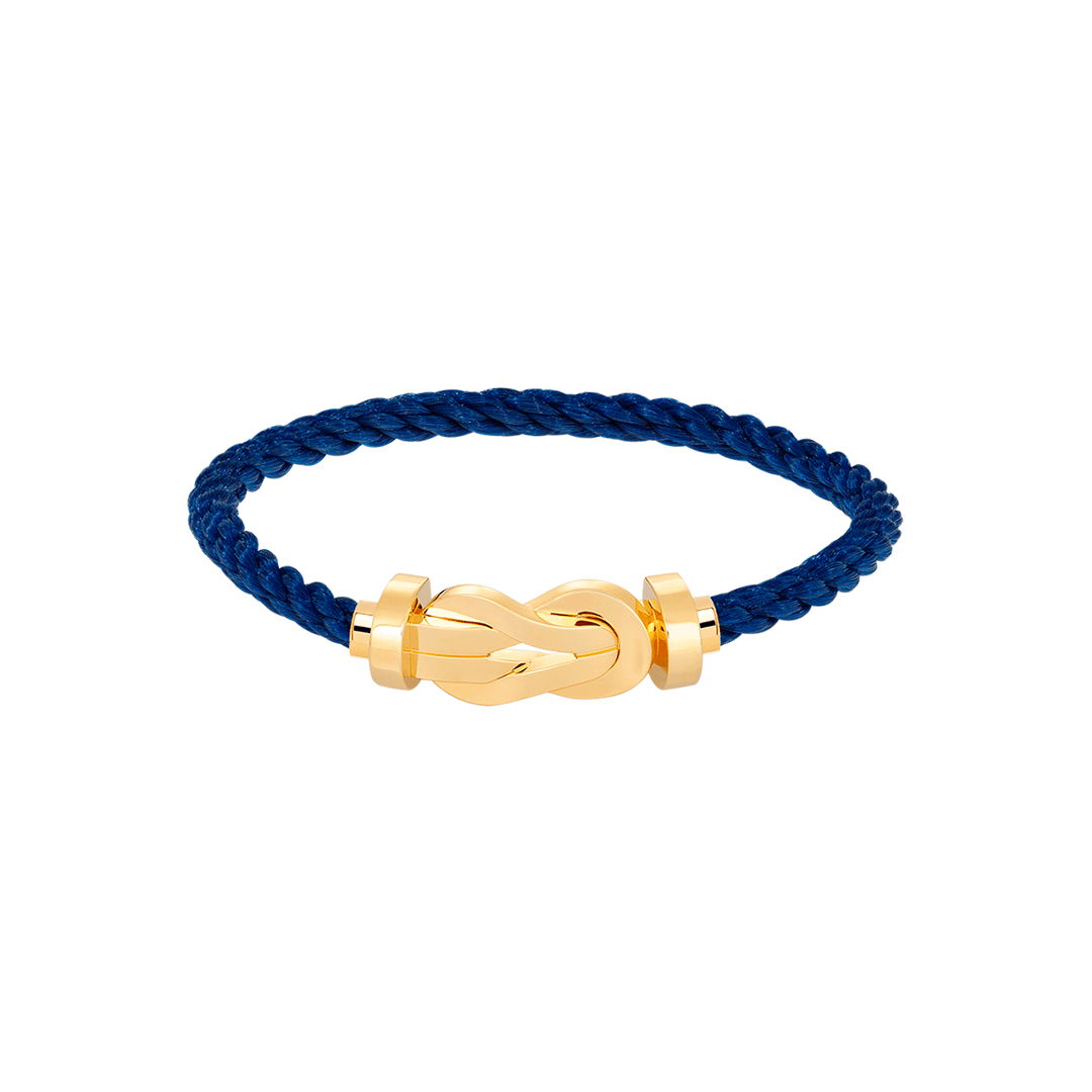 FRED Navy Cord 18k Yellow Gold LG Chance Infinie Buckle, Exclusively at Hamilton Jewelers