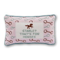 Stable Needlepoint pillow