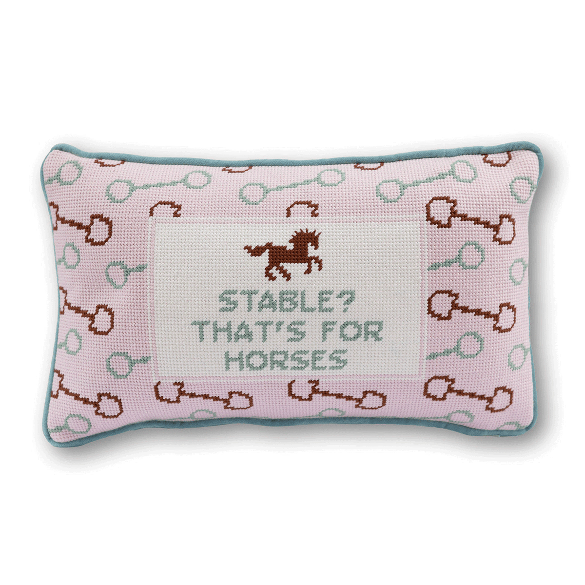 Stable Needlepoint pillow