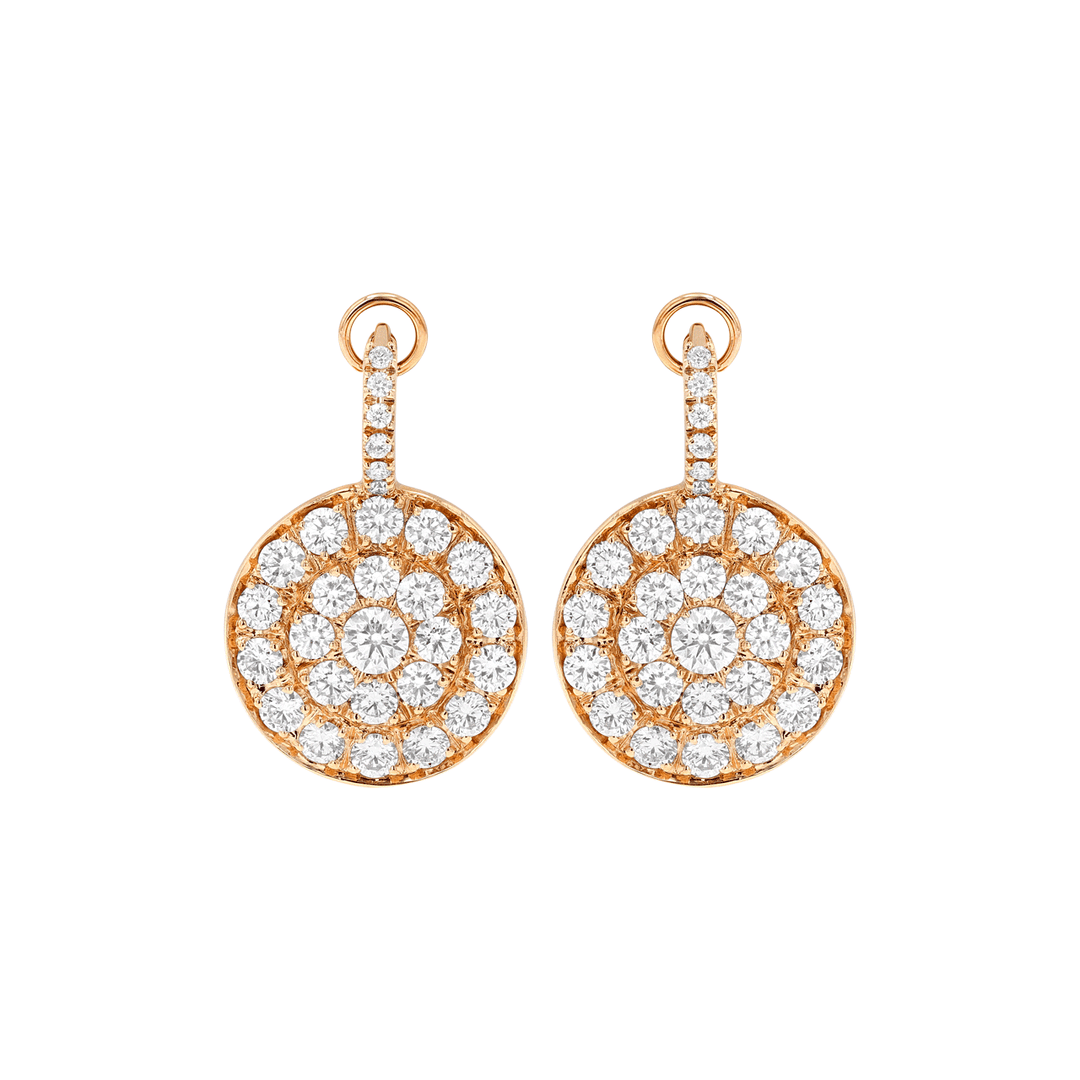 18k Rose Gold and Diamond 2.80 Total Weight Earrings