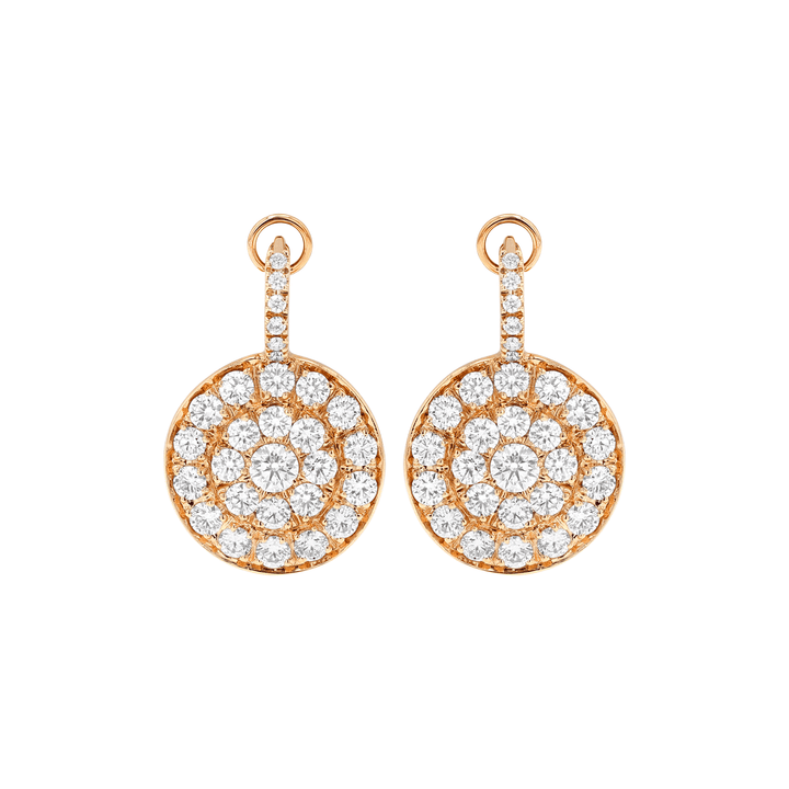 18k Rose Gold and Diamond 2.80 Total Weight Earrings