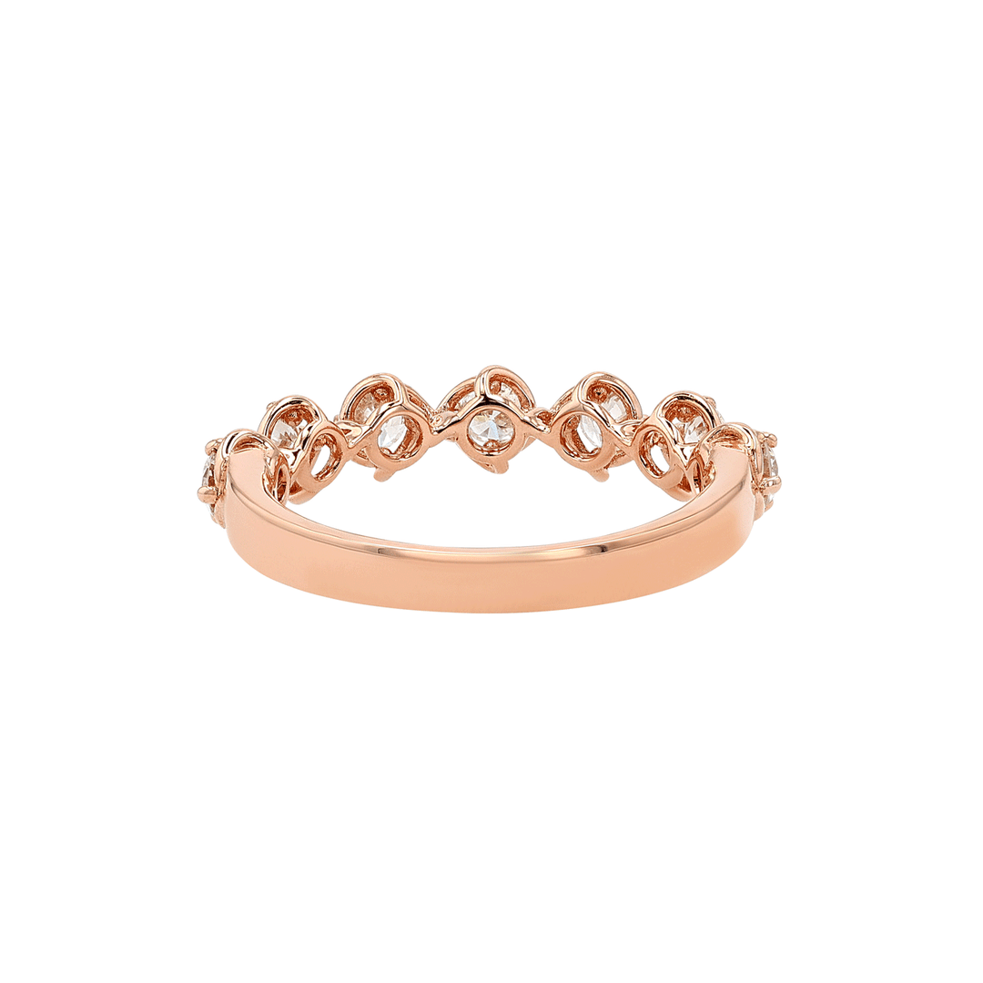 Hamilton Duet Collection 18k Rose Gold and 0.70 Total Weight Diamond Band