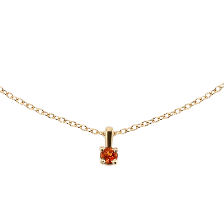 14k Yellow Gold and Citrine Birthstone Pendant