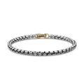 David Yurman Box Chain Bracelet in Sterling Silver with 14k Yellow Gold