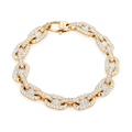 18k Rose Gold and 0.95 Total Weight Diamond Pave Link Bracelet