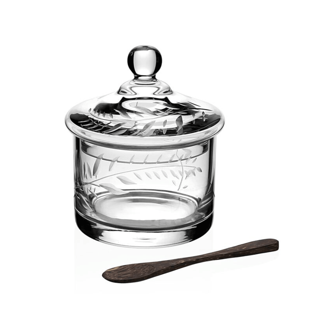 William Yeoward Jasmine Covered Honey Jar and Spoon