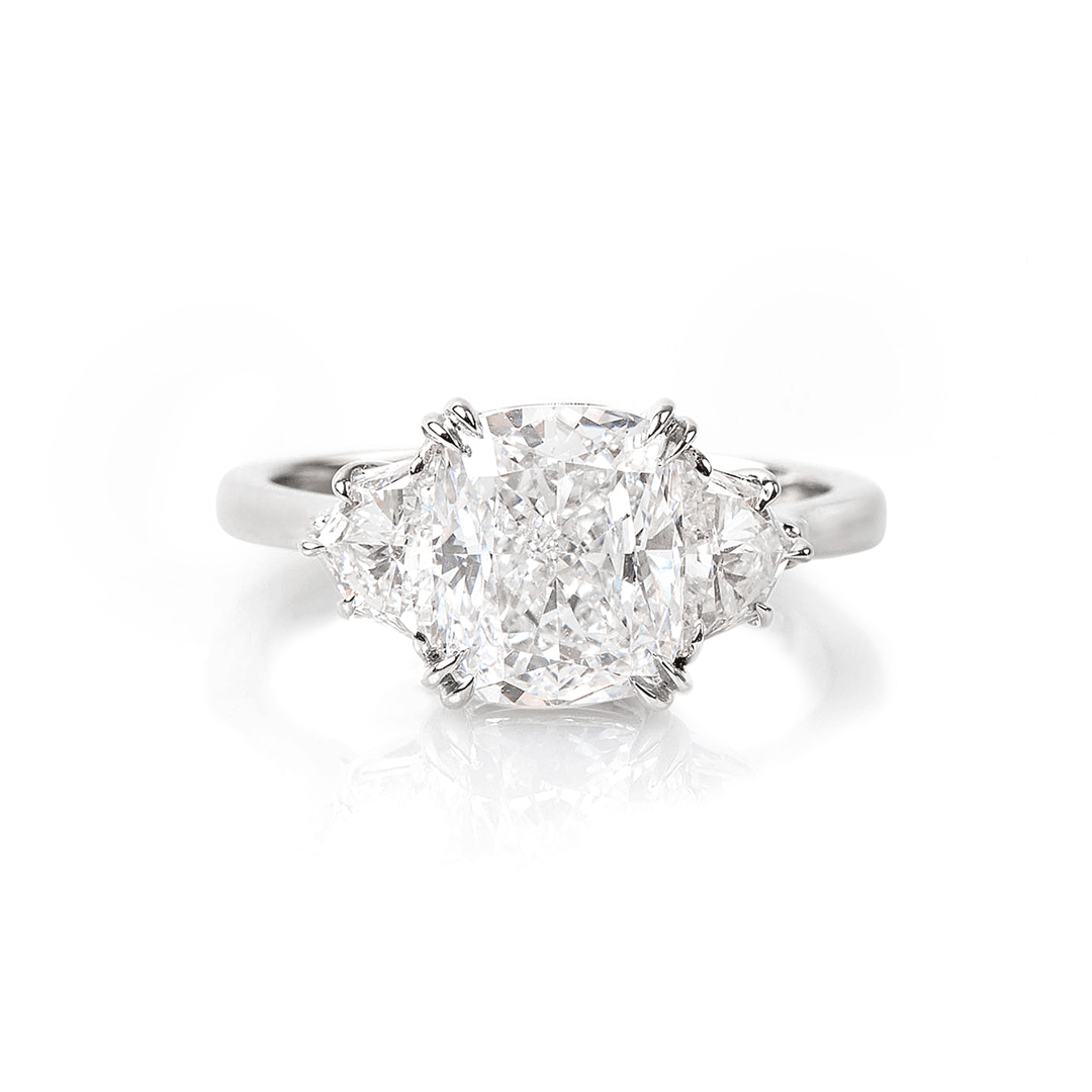 Private Reserve 3.02 Total Weight Cushion Diamond Ring