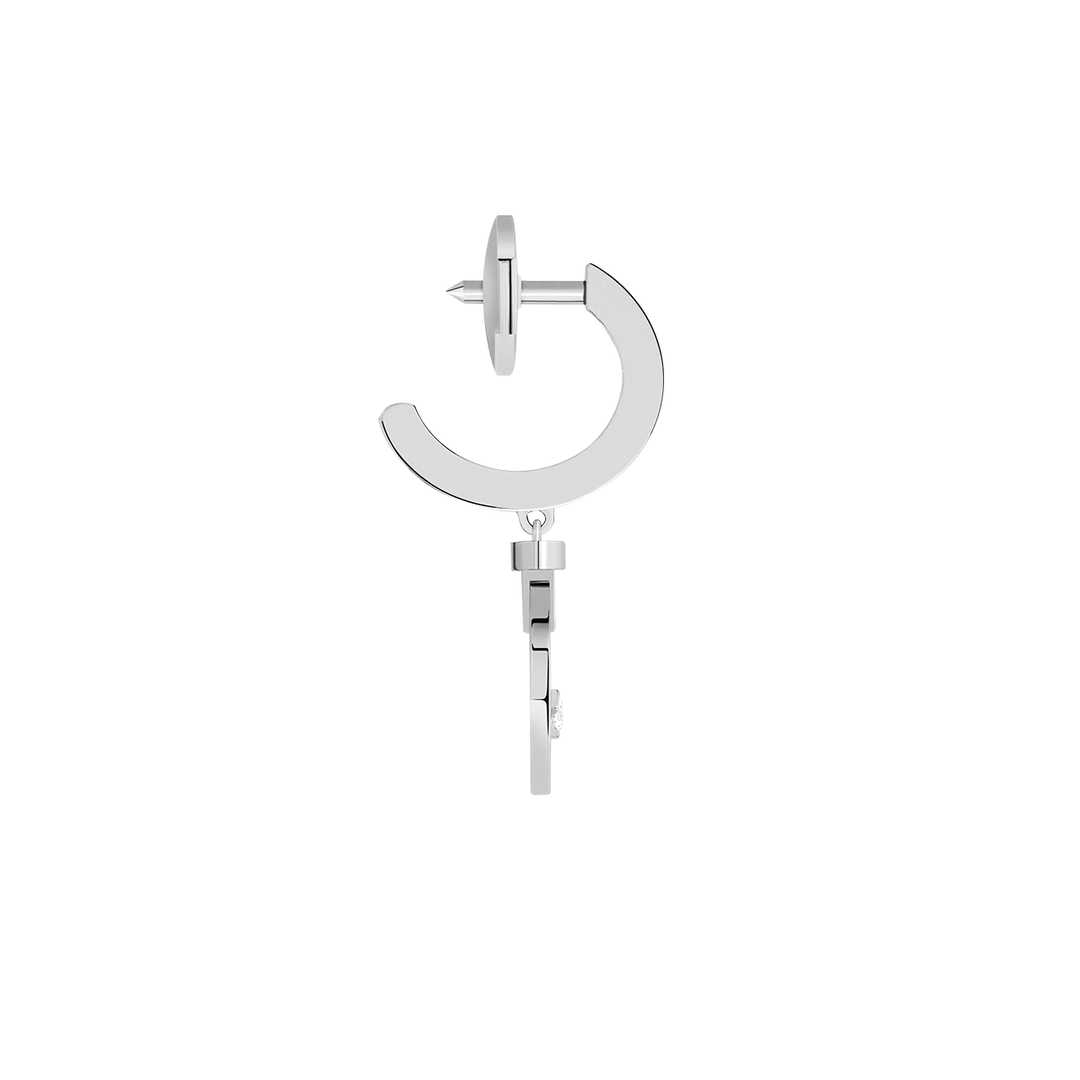 Fred Pretty Woman 18k White Gold and Diamond Single Heart Earring, Exclusively at Hamilton Jewelers