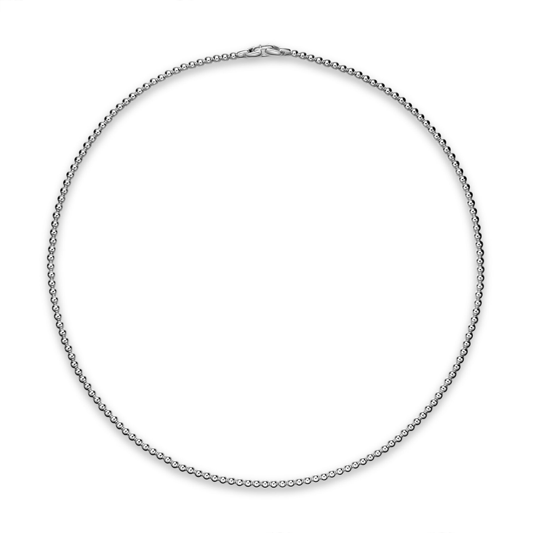 David Yurman Spiritual Beads Metal Bead Necklace Sterling Silver, 4mm