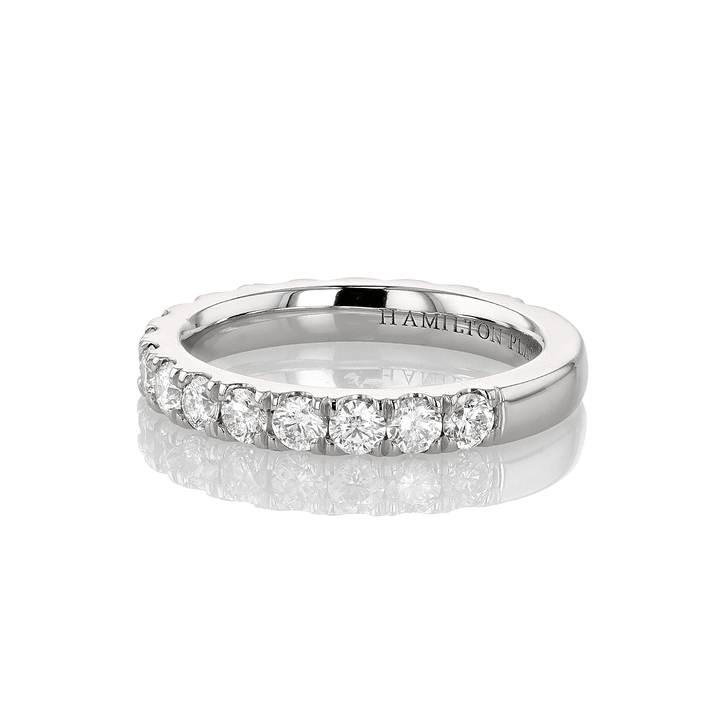 Lisette Platinum 1.25 Total Weight Diamond Half Way Band