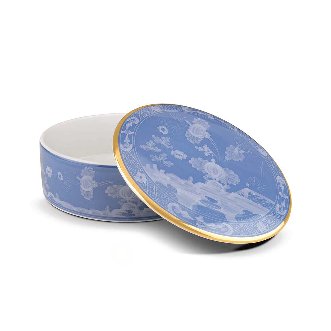 Ginori 1735 Oriente Italiano Pervinca Round Trinket Box