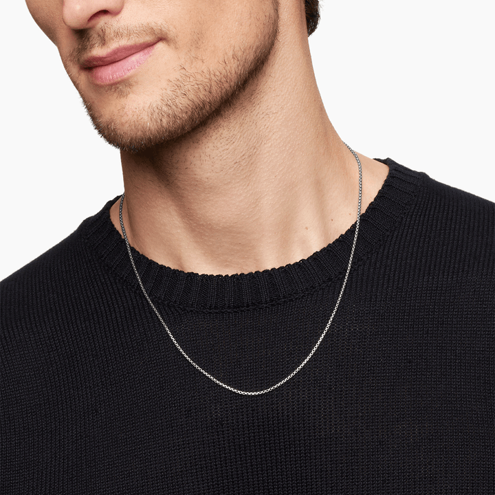 David Yurman Box Chain Necklace Sterling Silver, 1.7mm