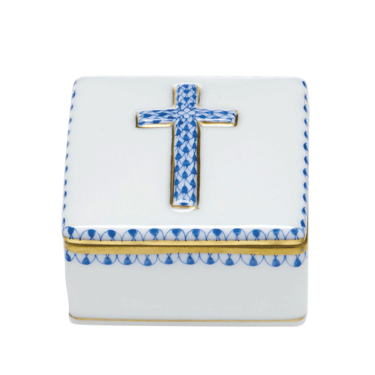 Herend Blue Prayer Box