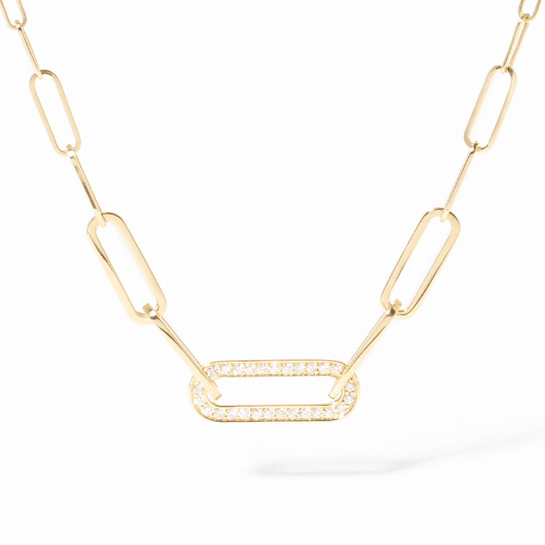 Dinh Van Maillon 18k Yellow Gold and Diamond Necklace