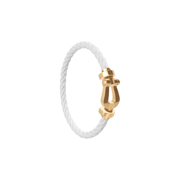 FRED Force 10 White Cord with 18k Yellow LG Buckle, Exclusively at Hamilton Jewelers