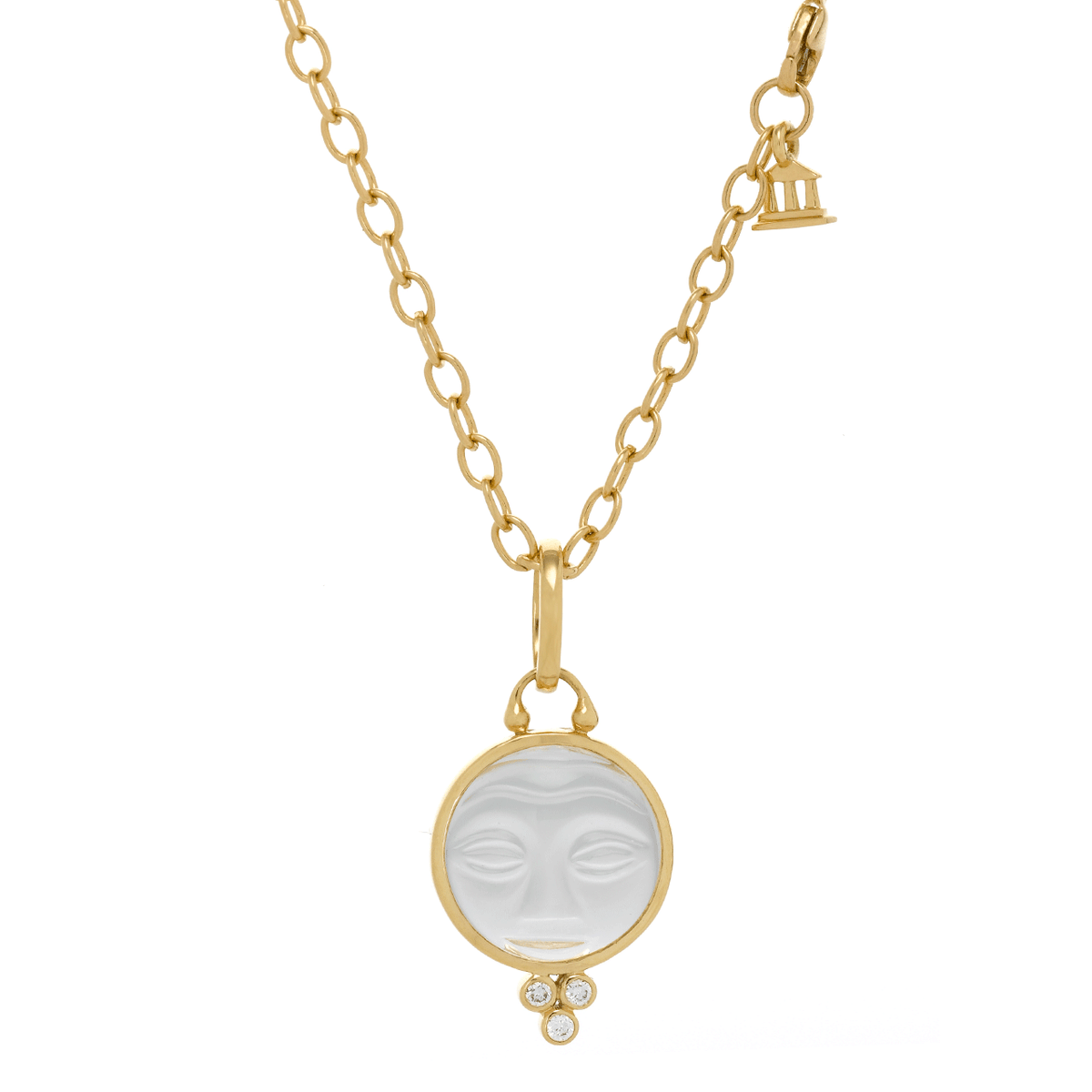 Temple St. Clair 18k Yellow Gold Moonface Pendant Medium