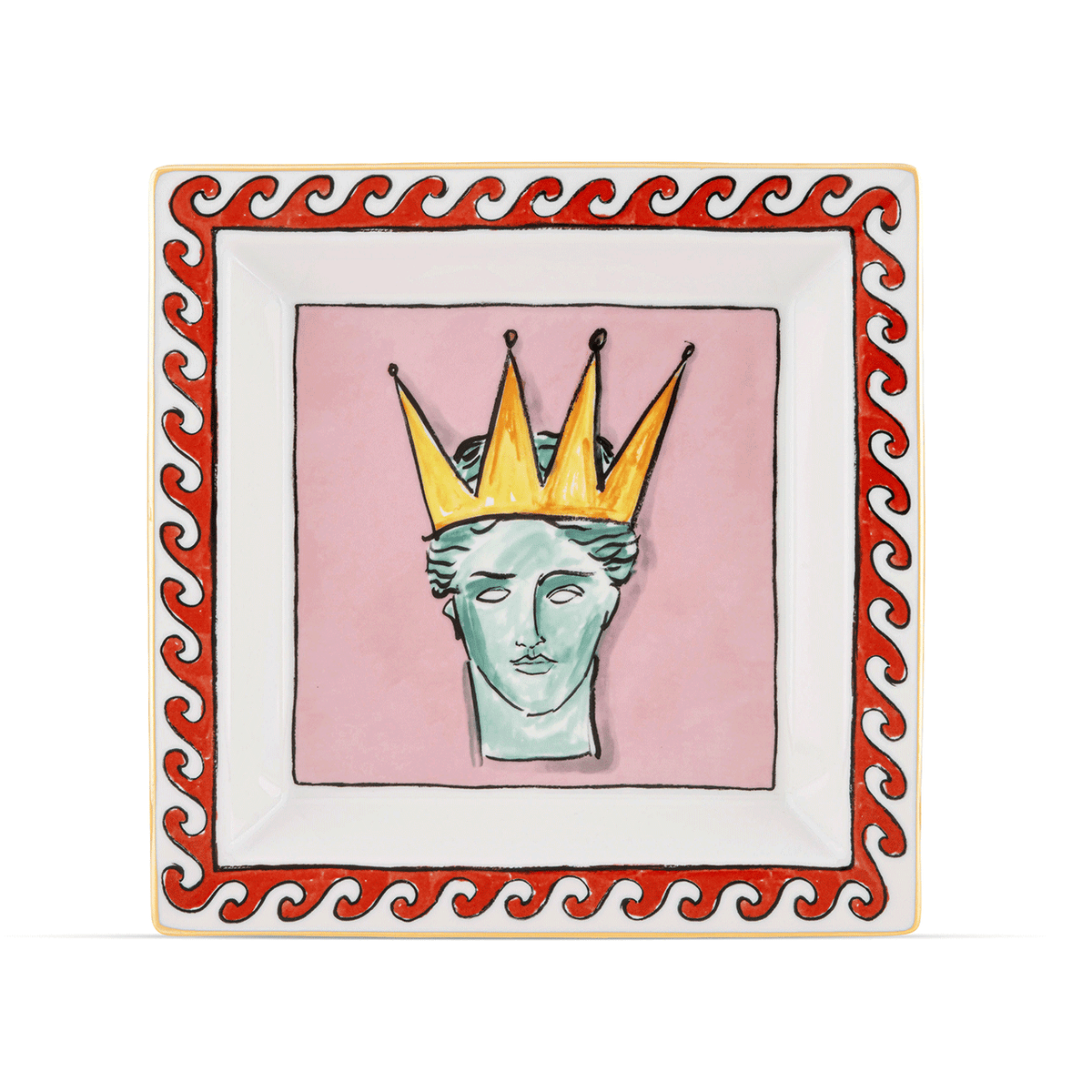 Ginori 1735 Il Viaggio Di Nettuno Pink Change Tray