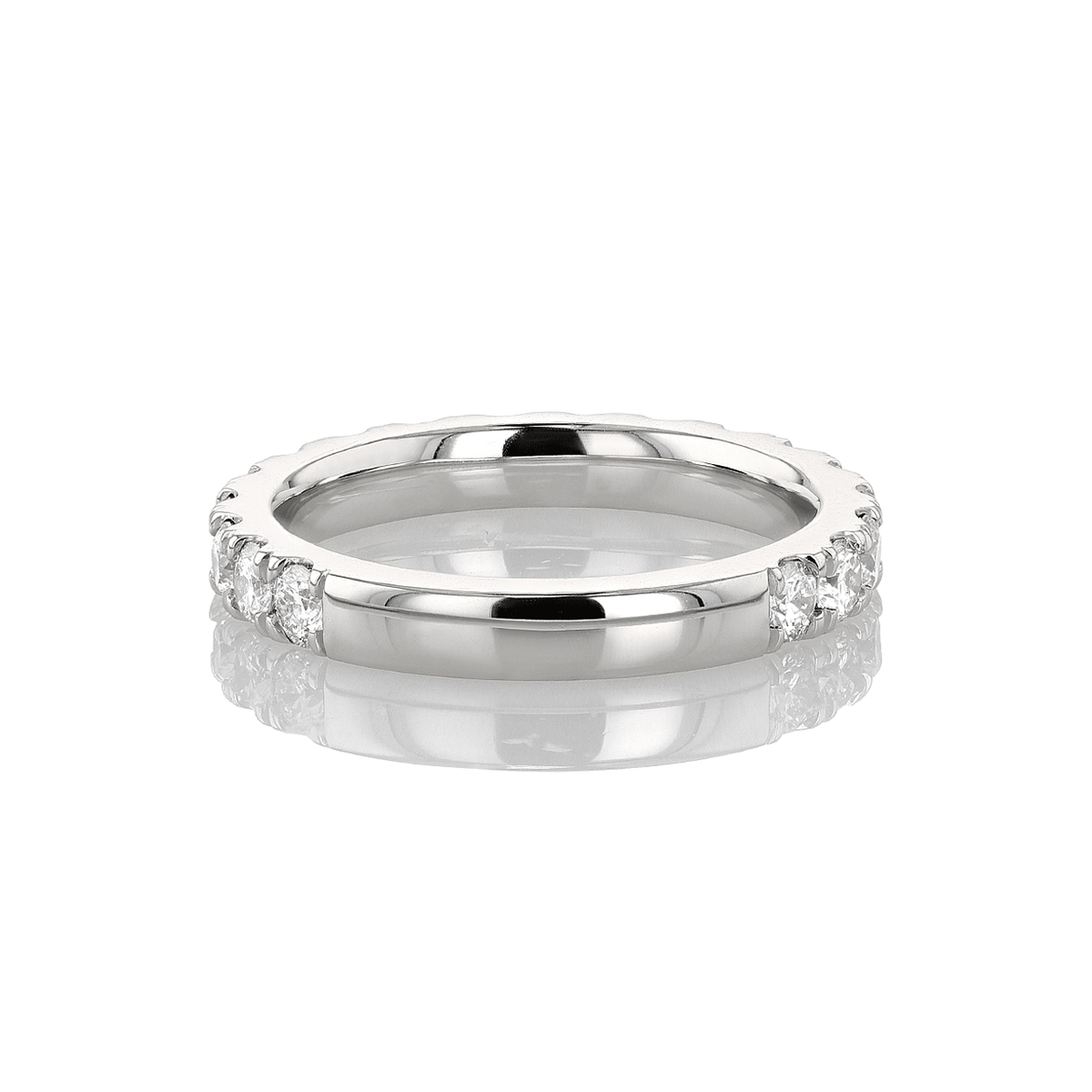 Hamilton Lisette Collection Platinum and 1.25 Total Weight Diamond Half Way Band