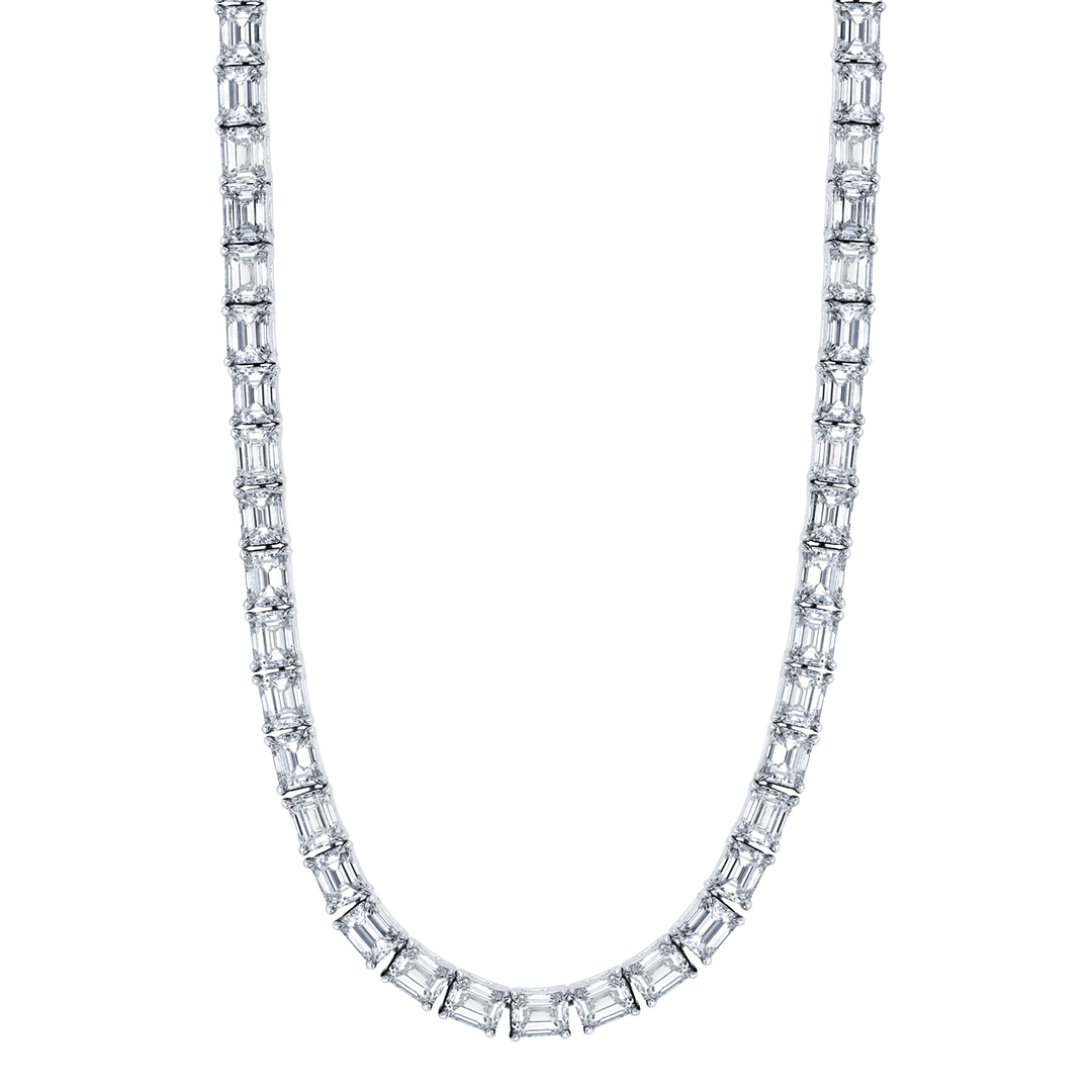 Private Reserve Platinum and Diamond 25.47 Total Weight Necklace