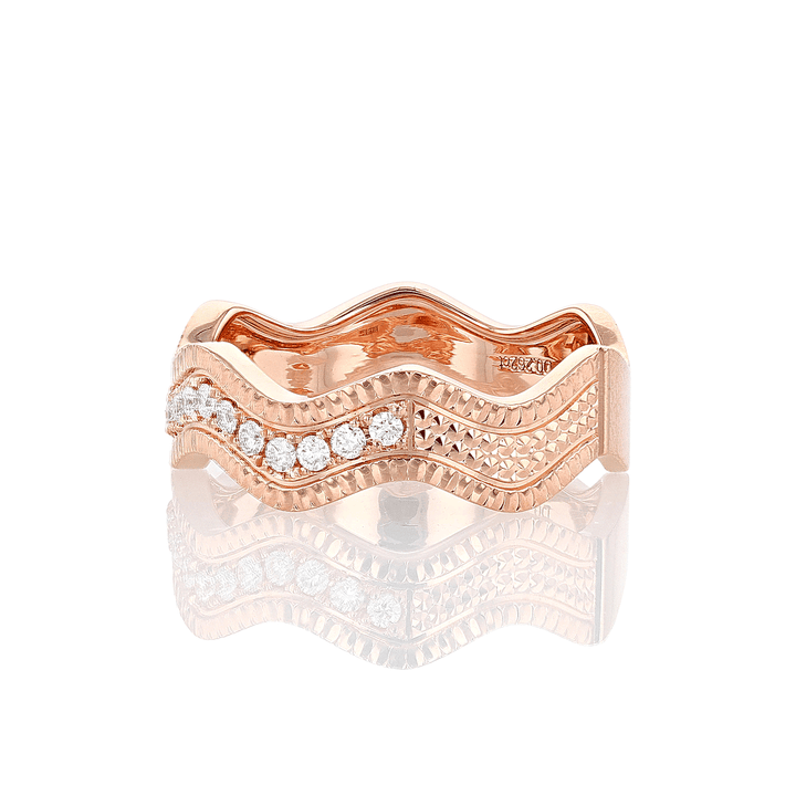 Regency 18k Rose Gold and .27 Total Weight Diamond Ring