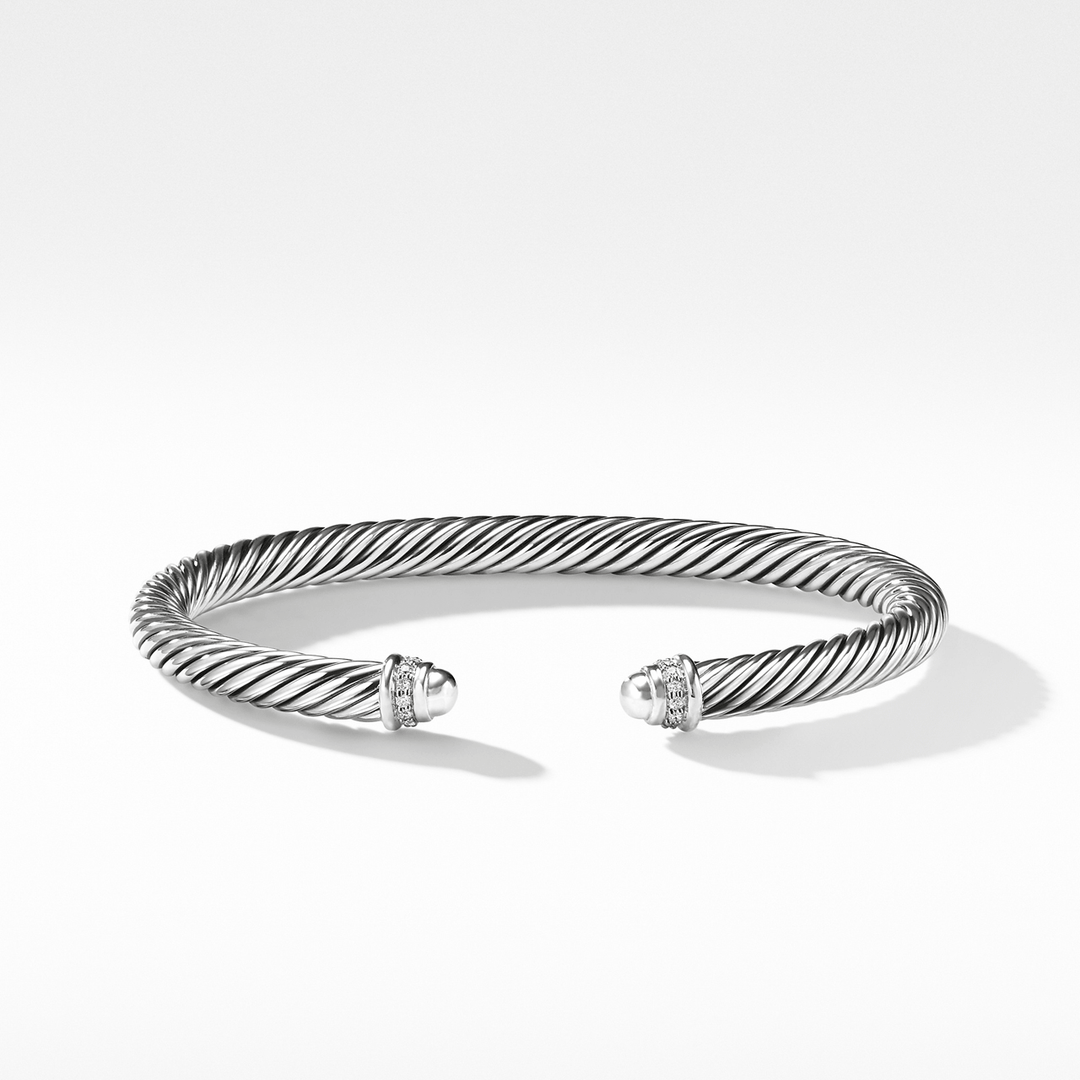 David Yurman Cable Classic Collection Bracelet with Diamonds,5mm