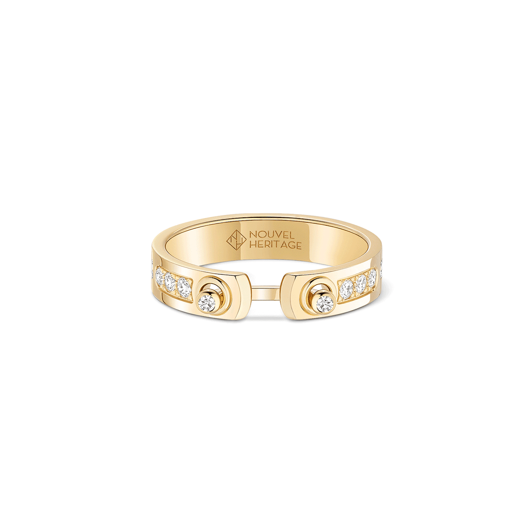 Nouvel Heritage Tuxedo Mood 18k Yellow Gold Ring