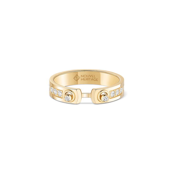 Nouvel Heritage Tuxedo Mood 18k Yellow Gold Ring