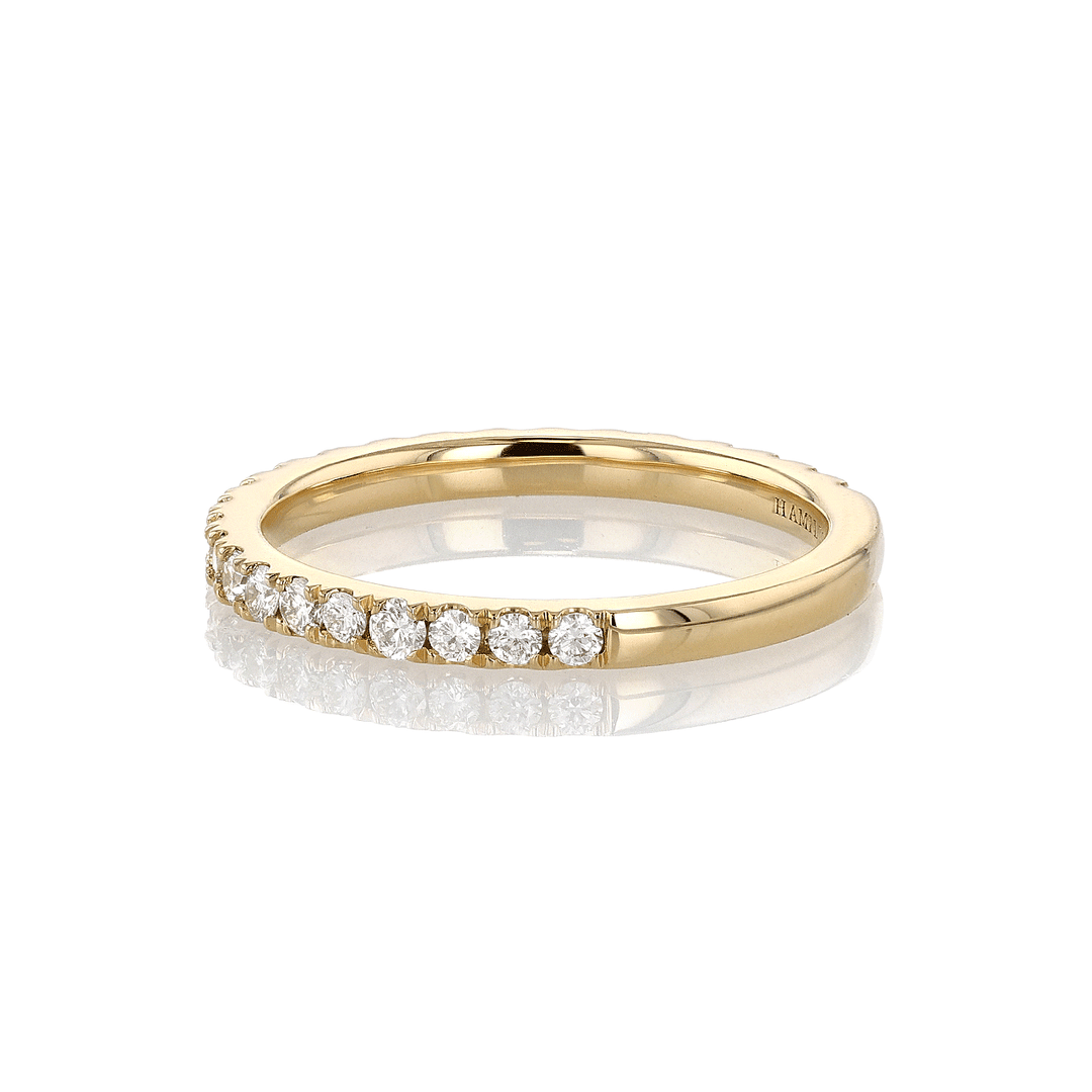 Hamilton Lisette Collection 18k Yellow Gold and 0.50 Total Weight Diamond 3/4 Way Band