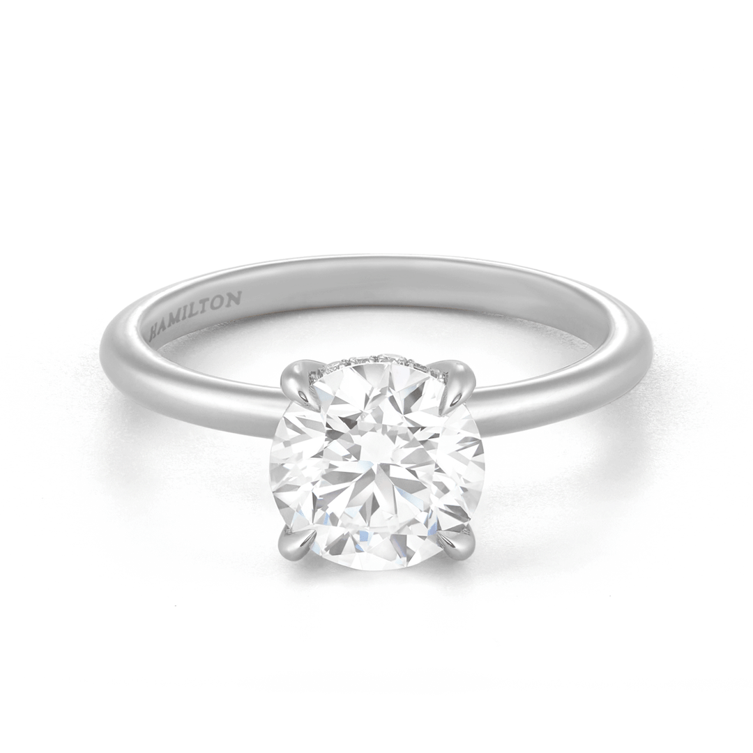 Hamilton Silhouette Collection Platinum and Diamond Mounting Ring