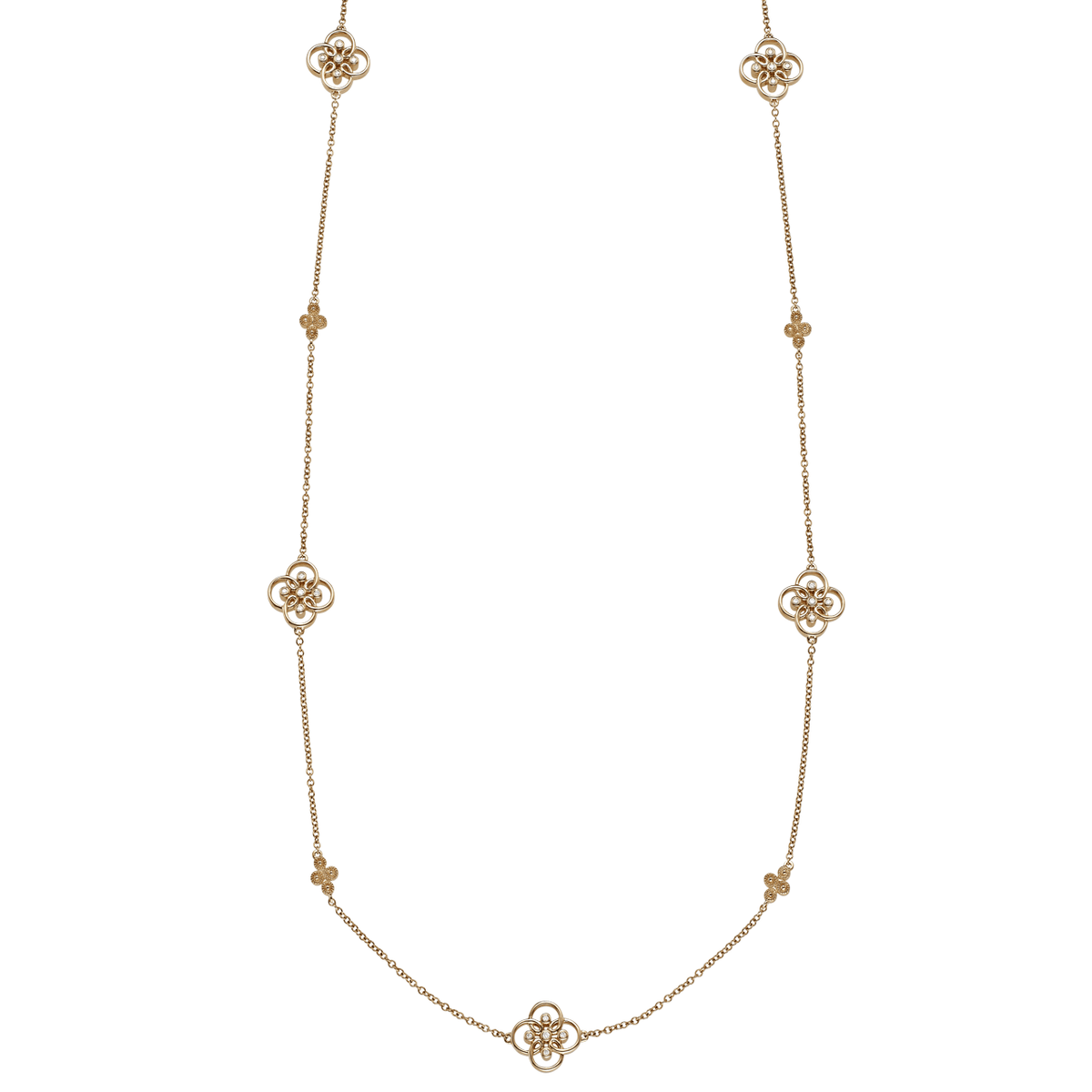 Arabesque 18k Gold 36" Diamond .29ct Necklace