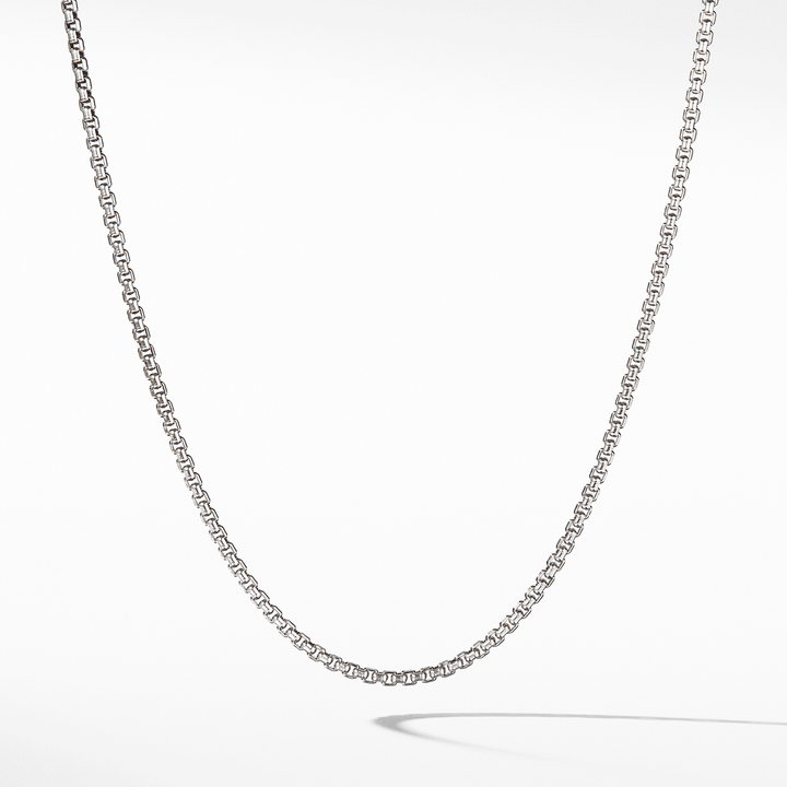 David Yurman Box Chain Necklace in Sterling Silver with 14k Yellow Gold Accent, 2.7mm