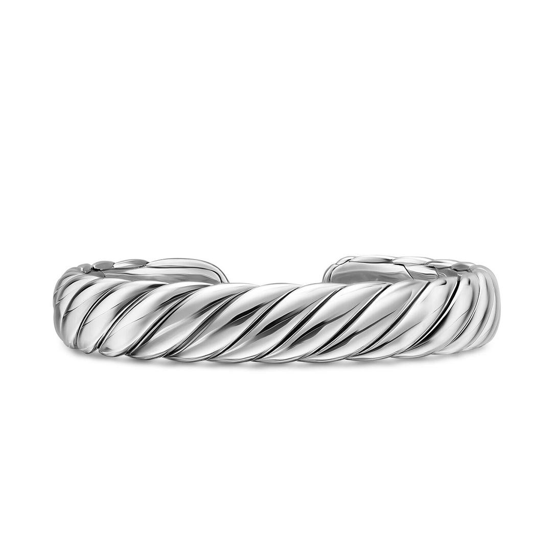 David Yurman Sculpted Cable Flex Bracelet Sterling Silver, 11mm Large