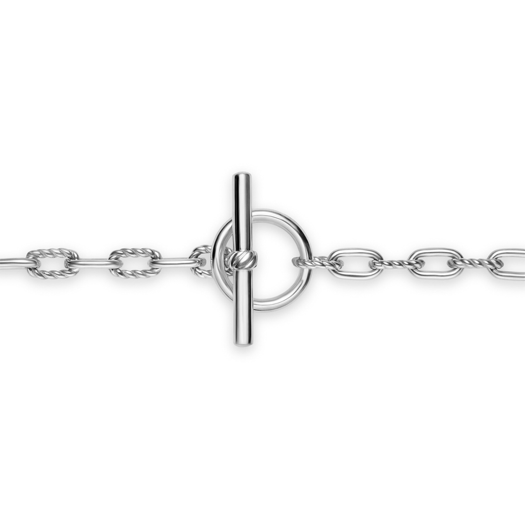 David Yurman DY Madison® Toggle Chain Necklace Sterling Silver, 3mm 17 Inch
