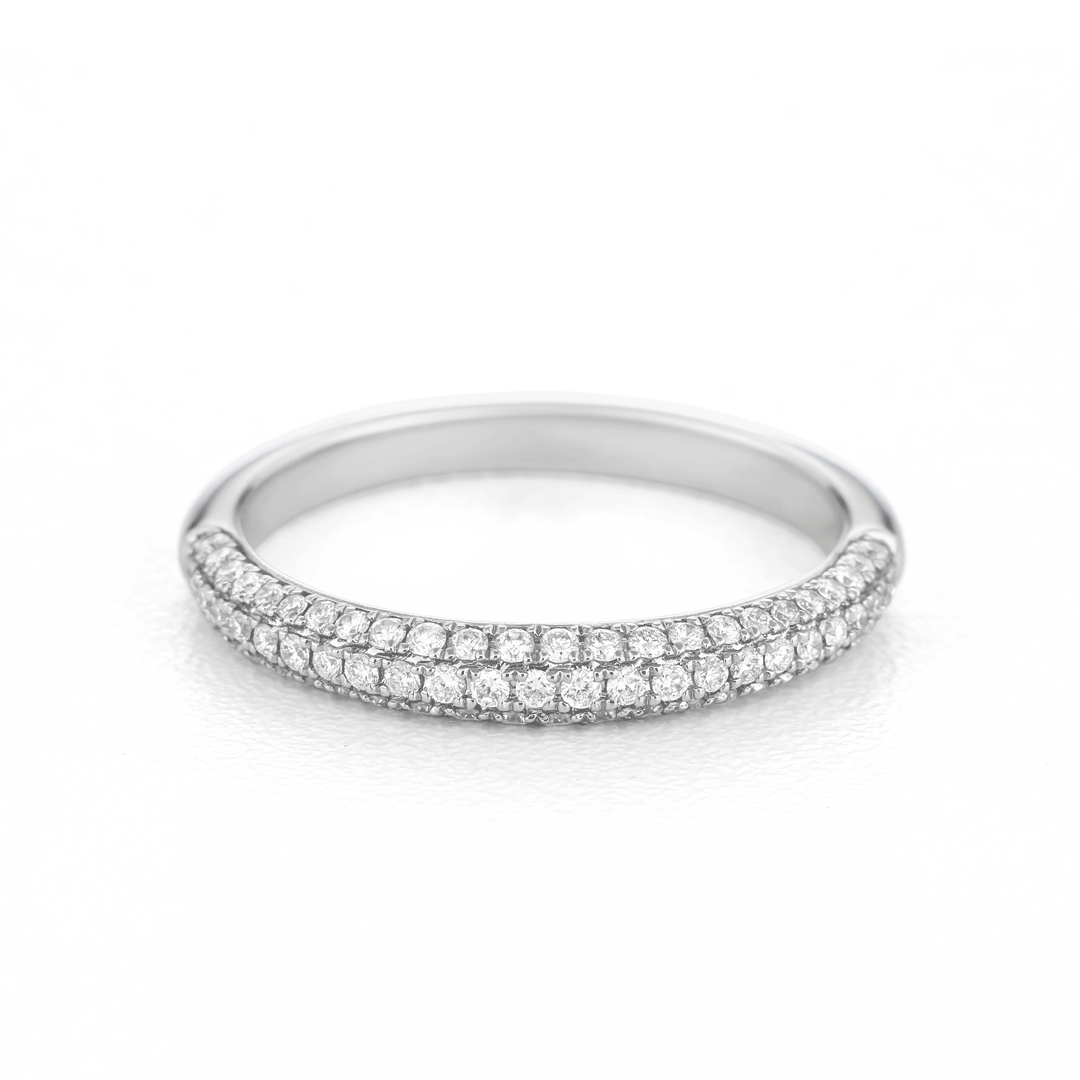 Grace 18k White Gold and Diamond .32 Total Weight Band