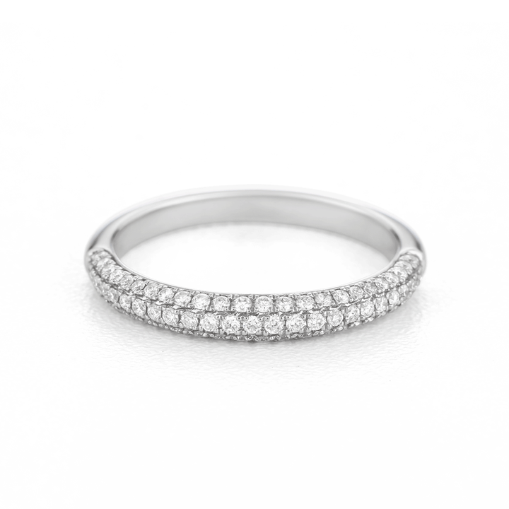 Grace 18k White Gold and Diamond .32 Total Weight Band