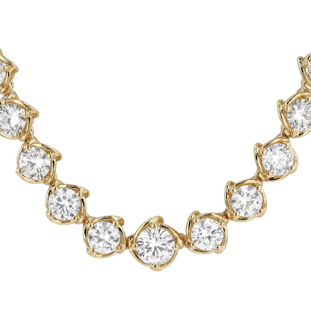 Hamilton Duet 18k Yellow Gold and Diamond 9.99 Riviera Necklace