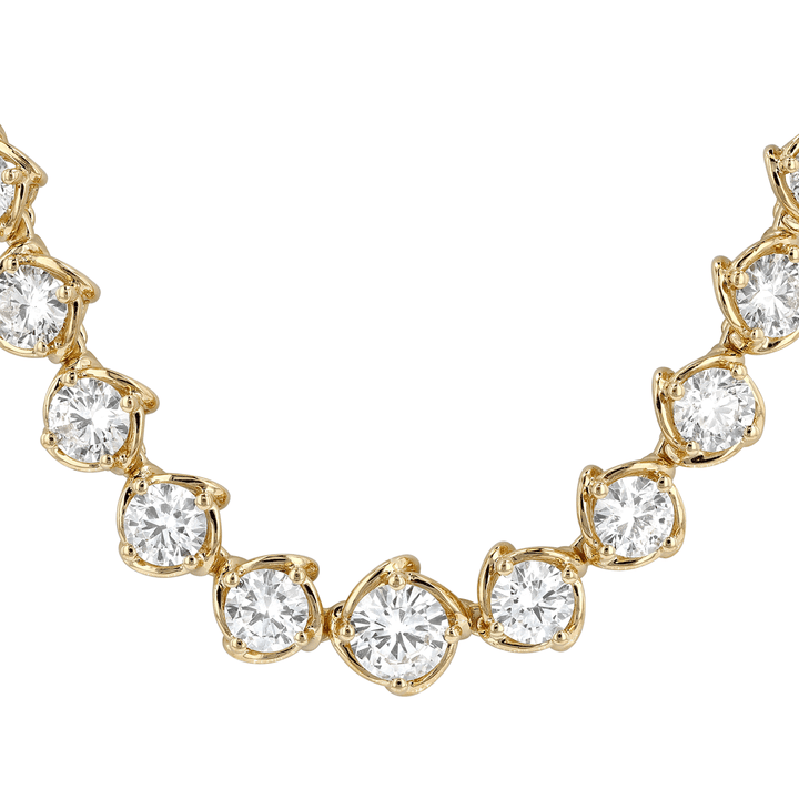 Hamilton Duet 18k Yellow Gold and Diamond 9.99 Riviera Necklace