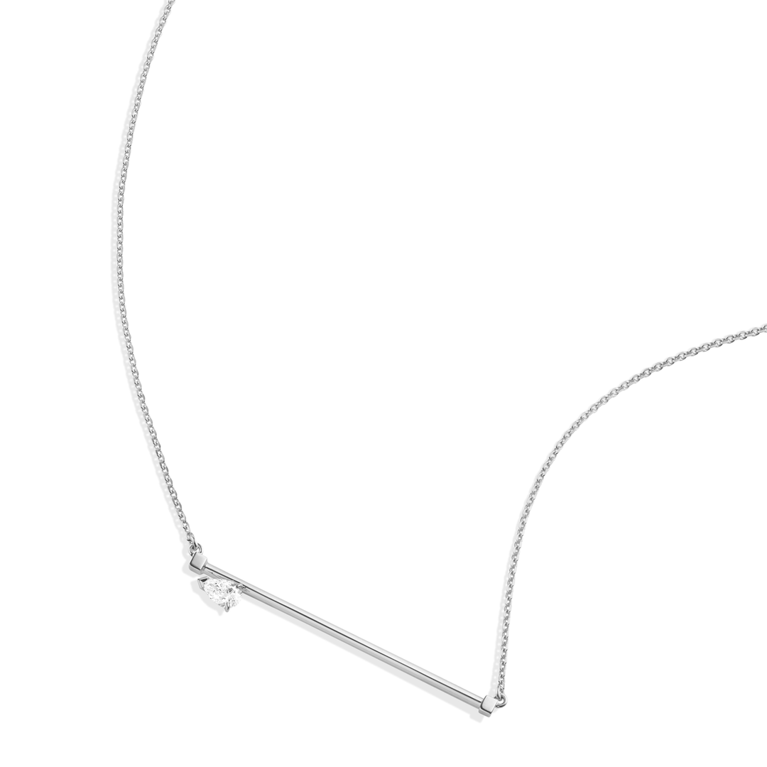 Repossi Serti 18k White Gold Diamond Chain Necklace