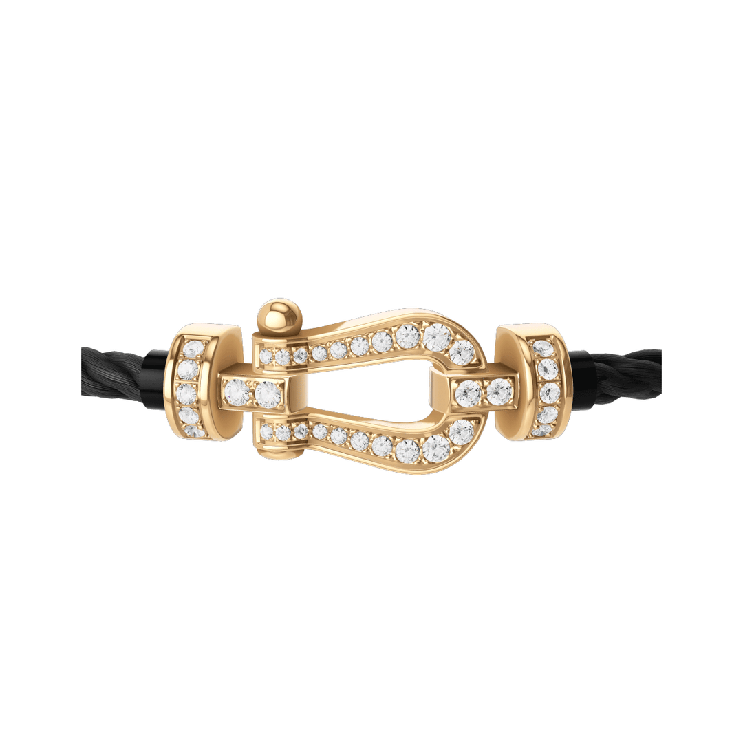 FRED Force 10 Black Cord with 18k MD Diamond Buckle , Exclusively at Hamilton Jewelers