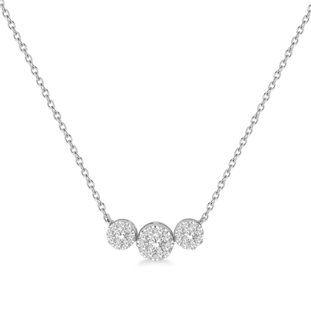 Celestial 14k White Gold and .75 Total Weight Diamond Necklace