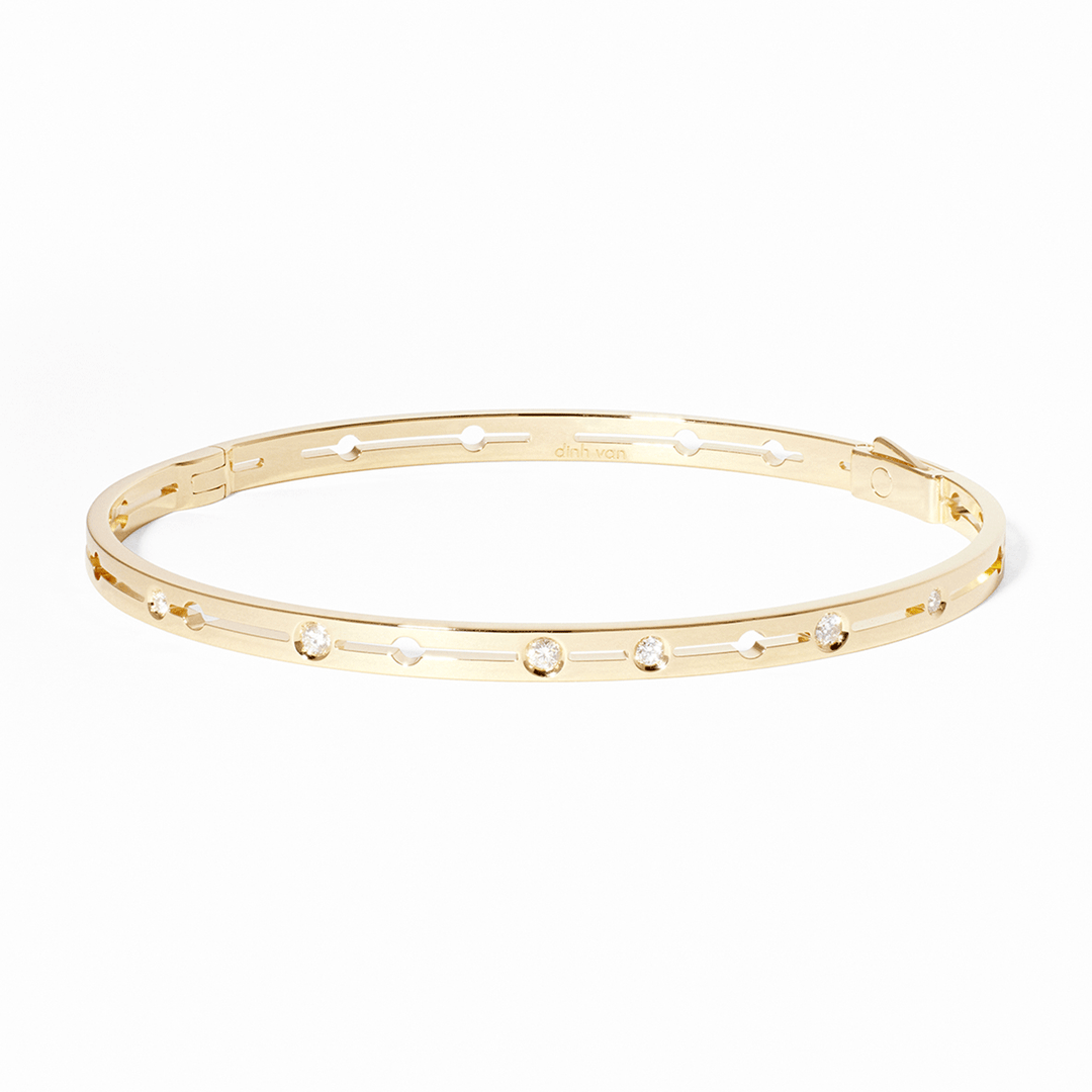 Dinh Van Pulse Bracelet SM 18k yellow gold and diamond Bracelet