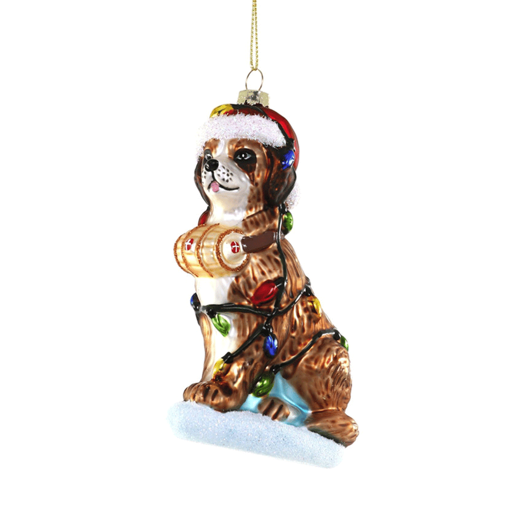 Festive St. Bernard Ornament