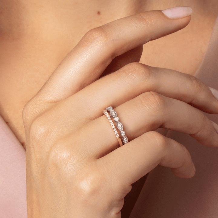 Heritage 18k Gold and .14 Total Weight Diamond Band