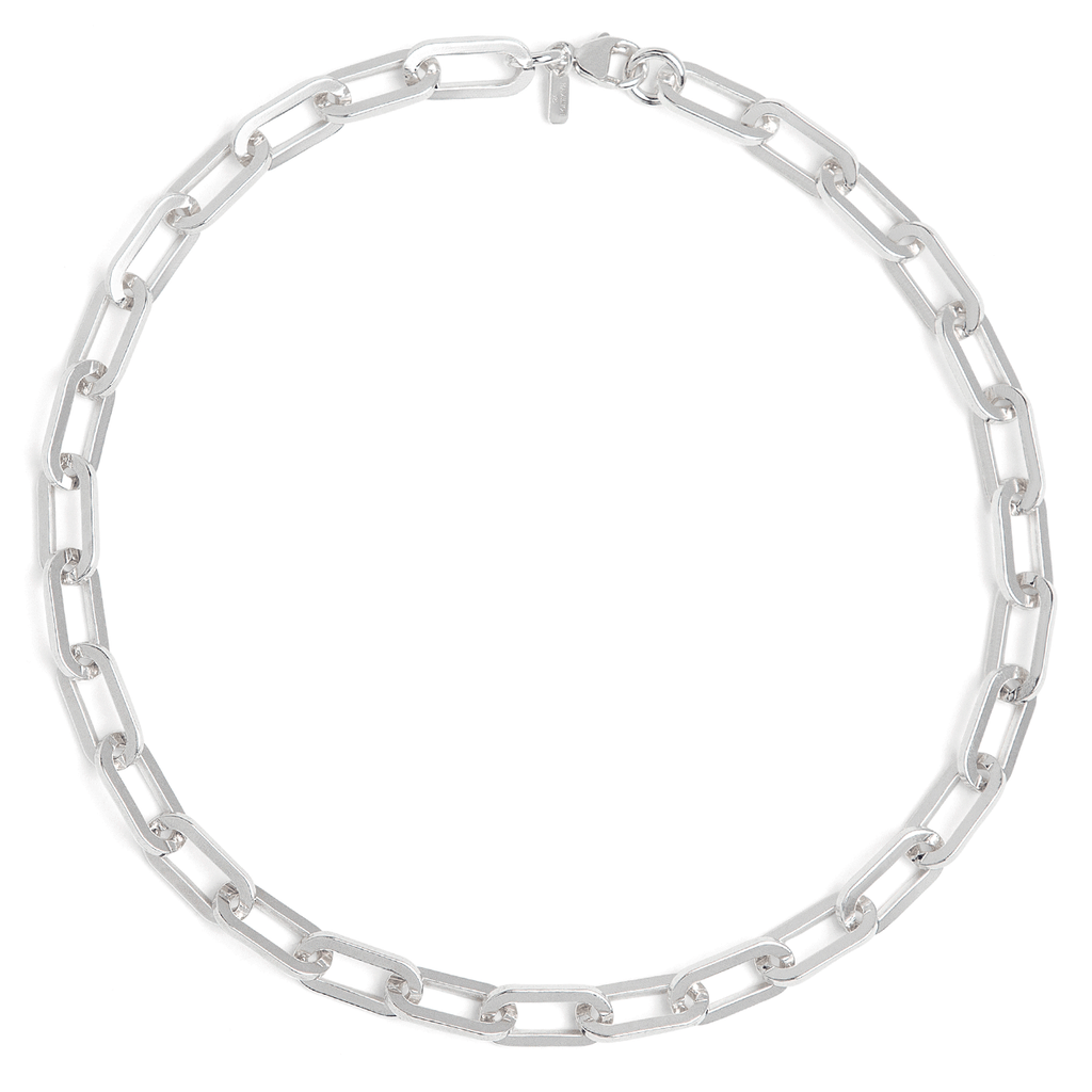 Sterling Silver Extra Large 7.9mm Long Link 16 Inch Necklace