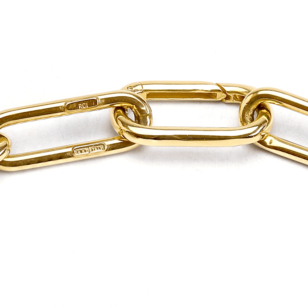 Hamilton Collection 14k Yellow Gold 18 Inch Paperclip Necklace